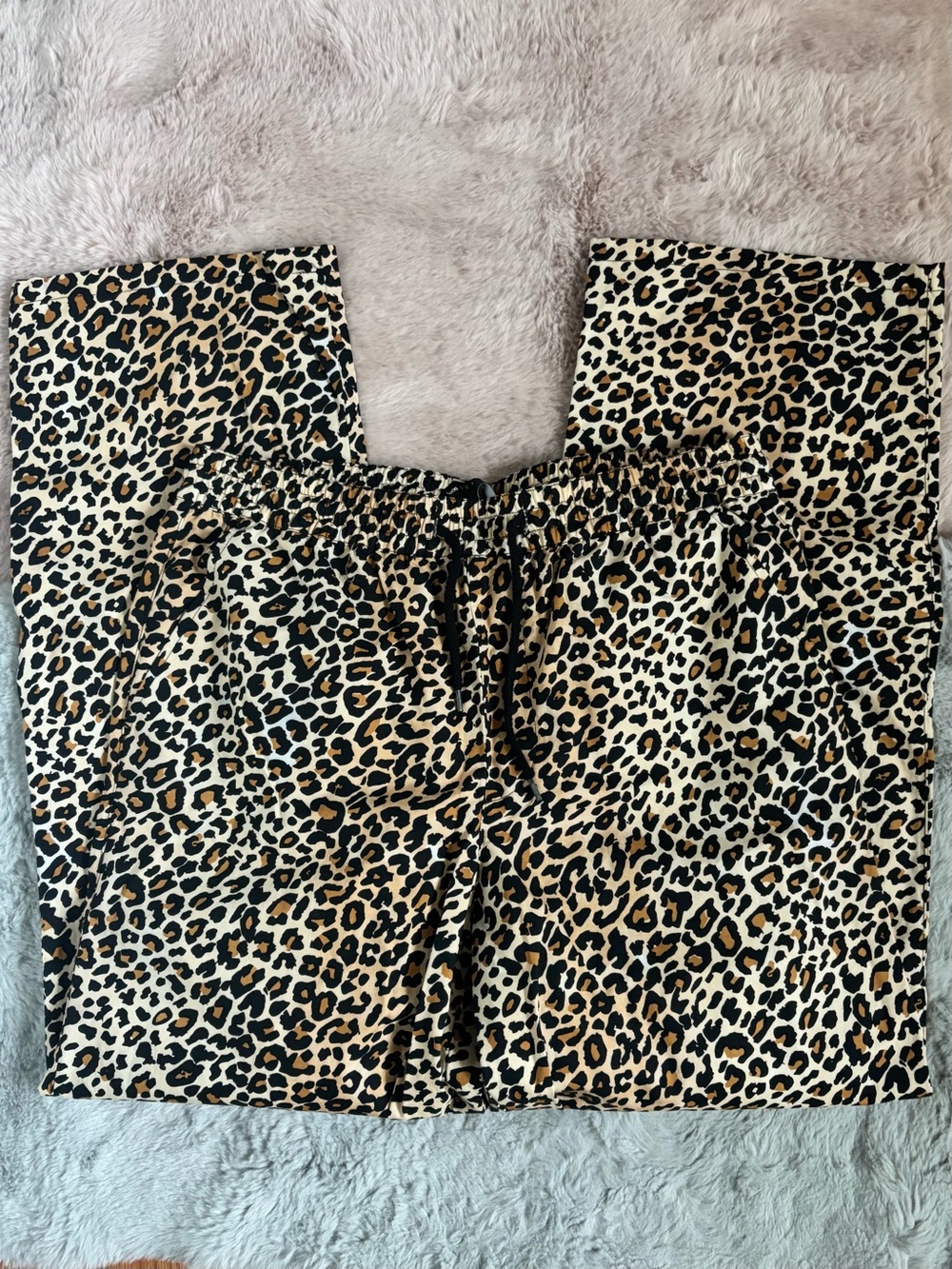 ASOS design leopard wide leg pants